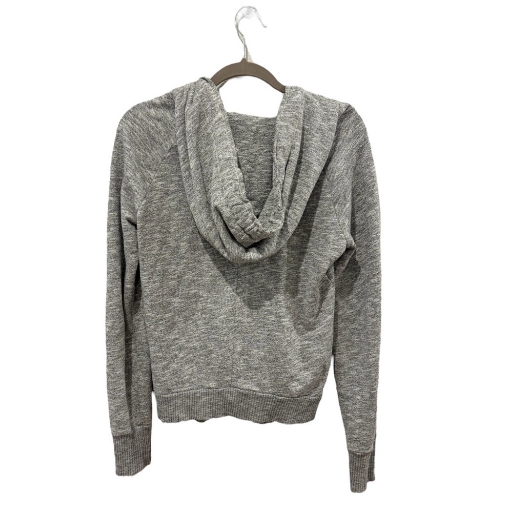 NSF Heather Gray Zip Hoodie Petite Small Made USA Minimalist Luxe Athleisure - Picture 6 of 10